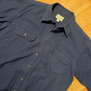 Cabela's 100% Cotton Workshirt - Short Sleeve - Blue